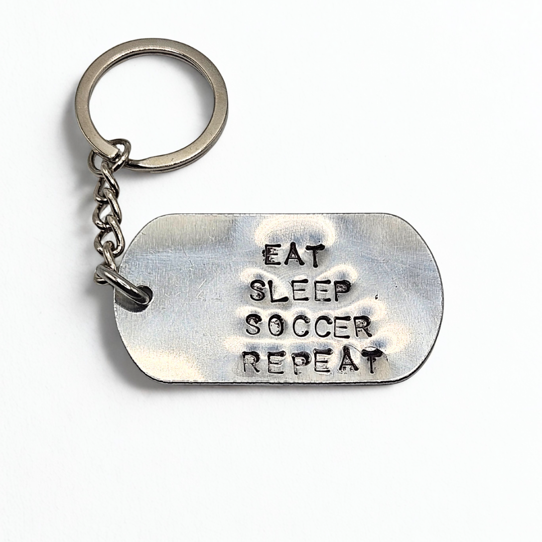 Portachiavi Eat Sleep Soccer Repeat